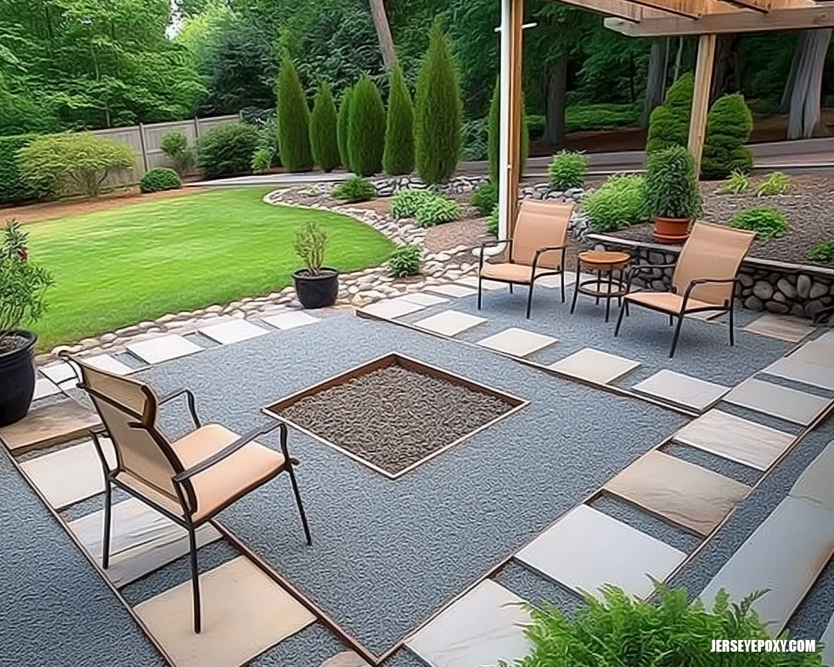 Decorative Chip Gravel Patio