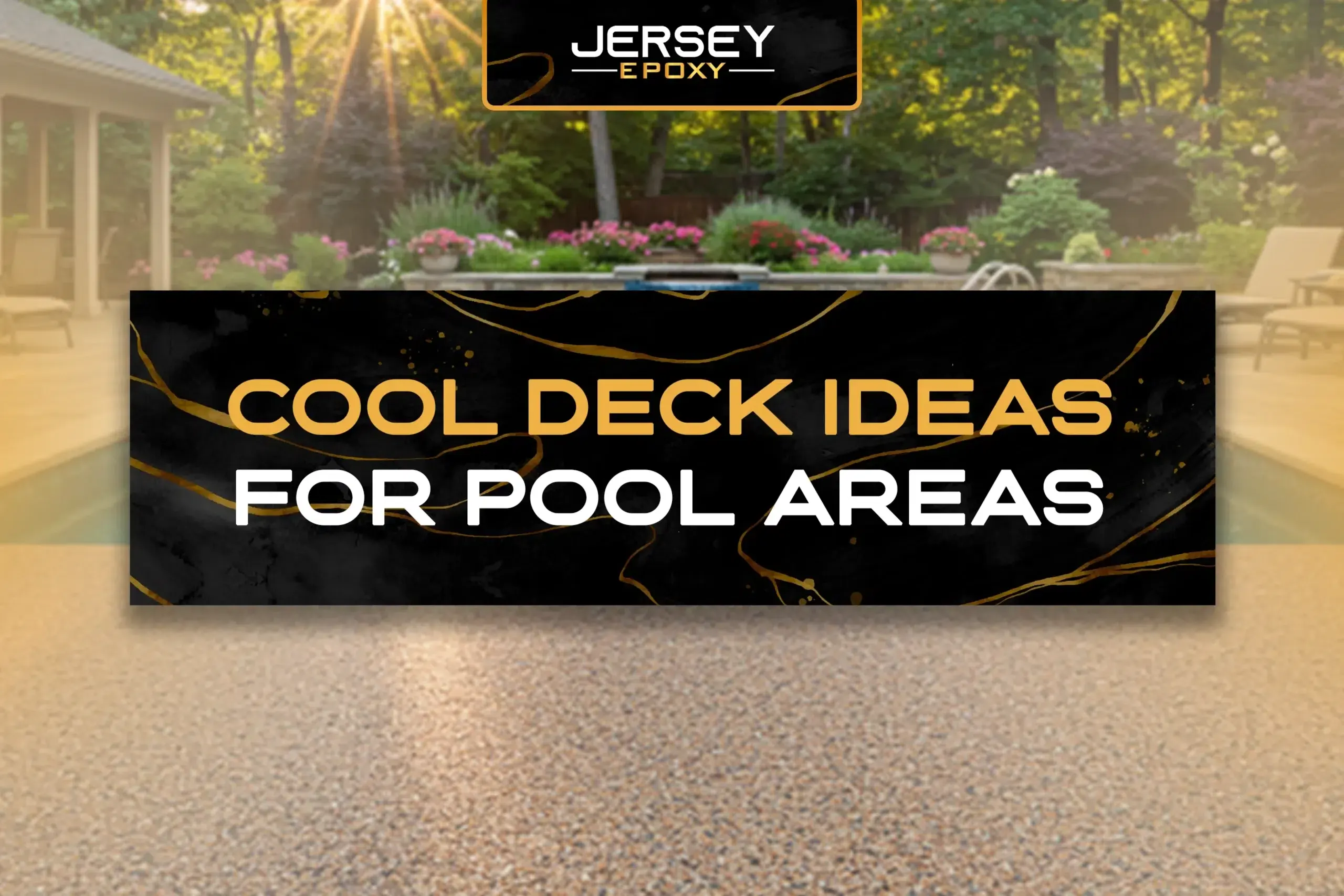 Benefits of Epoxy Flooring in Kitchens Colorful epoxy resin deck for pool area with durable, slip-resistant finish and modern design.