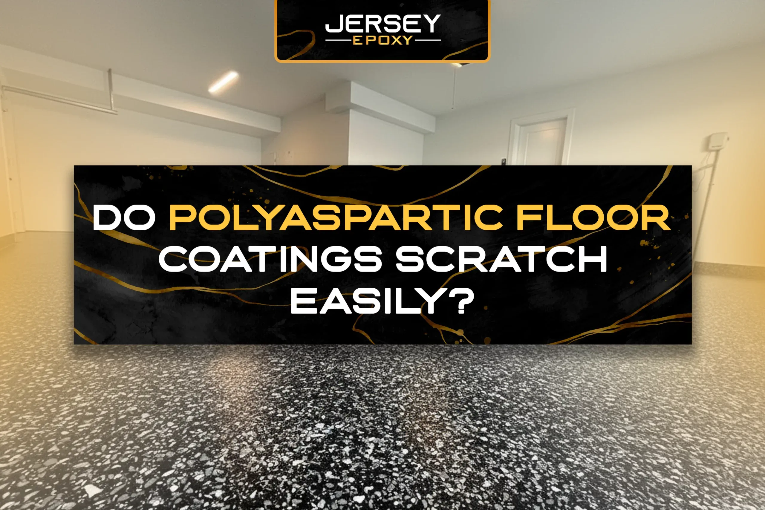 A durable and shiny polyaspartic garage floor