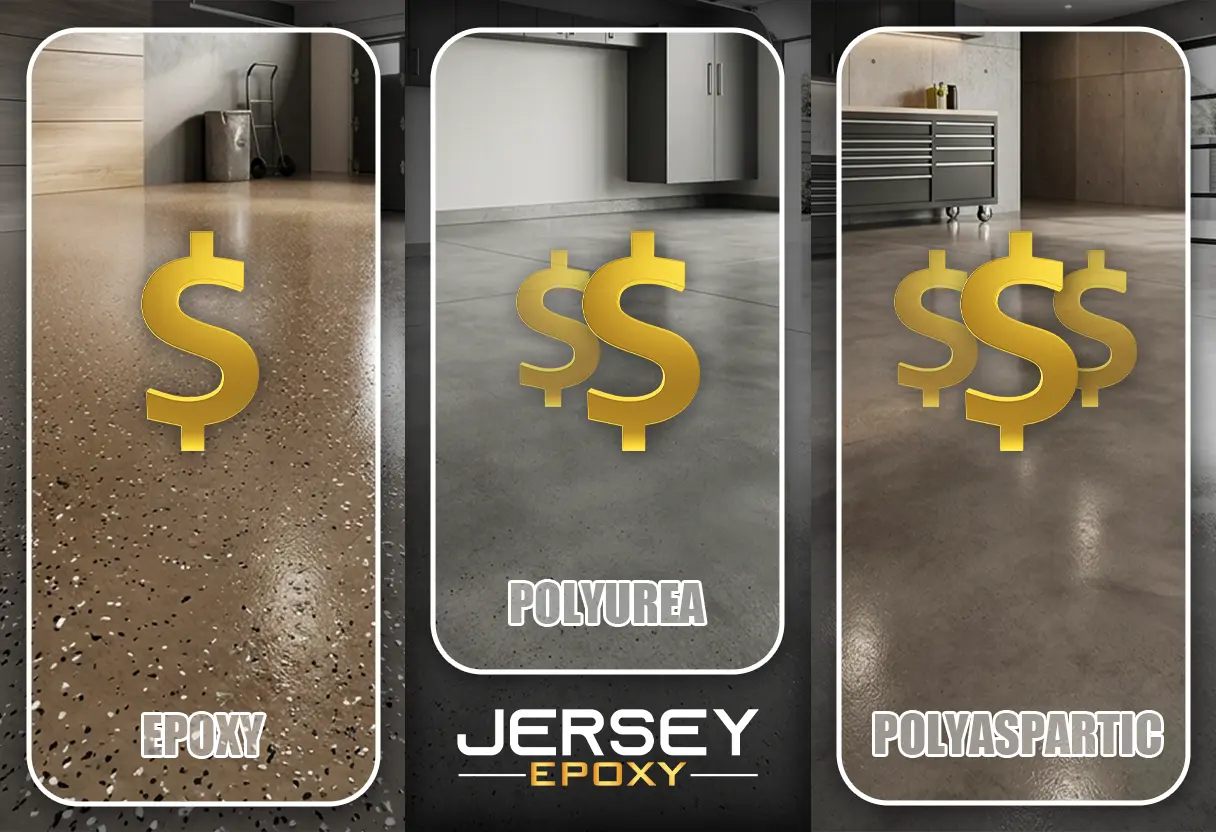 Defining The Cost Differences Of Epoxy, Polyurea, and Polyaspartic Flooring Defining The Cost Differences Of Epoxy, Polyurea, and Polyaspartic Flooring