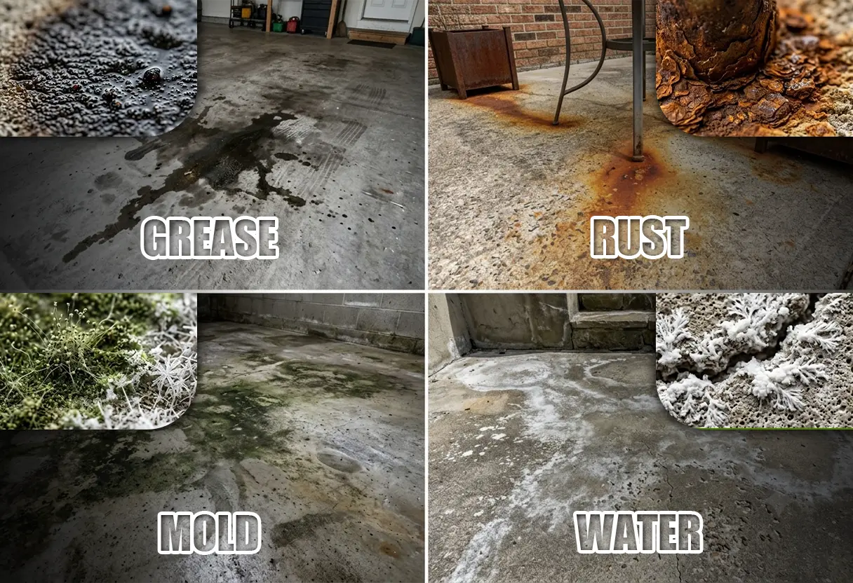 The Common Causes of Concrete Stains