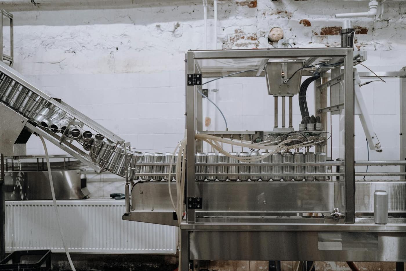 Automated beverage packaging line in a food and beverage plant