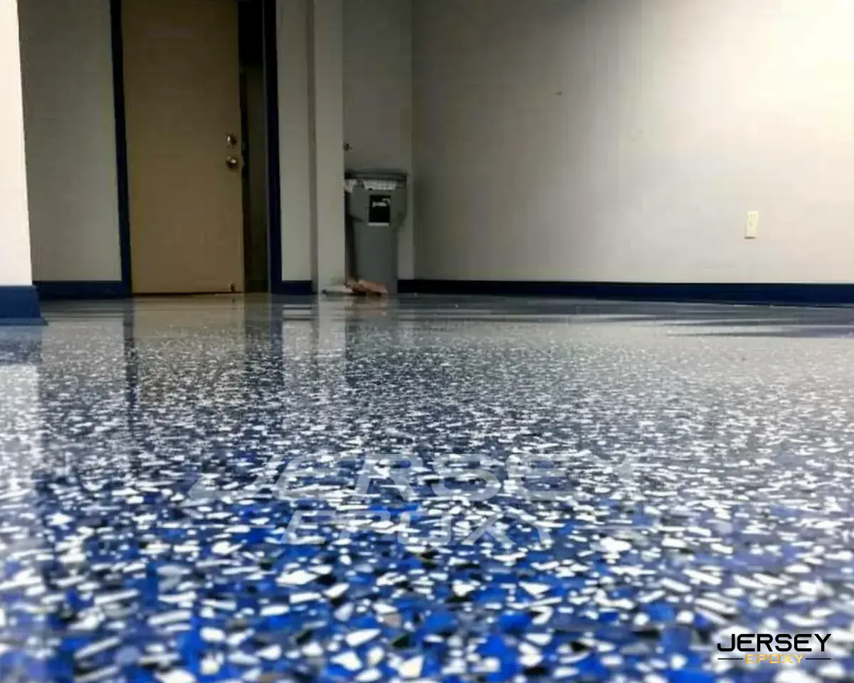 Flaked Epoxy Flooring Services by Jersey Epoxy