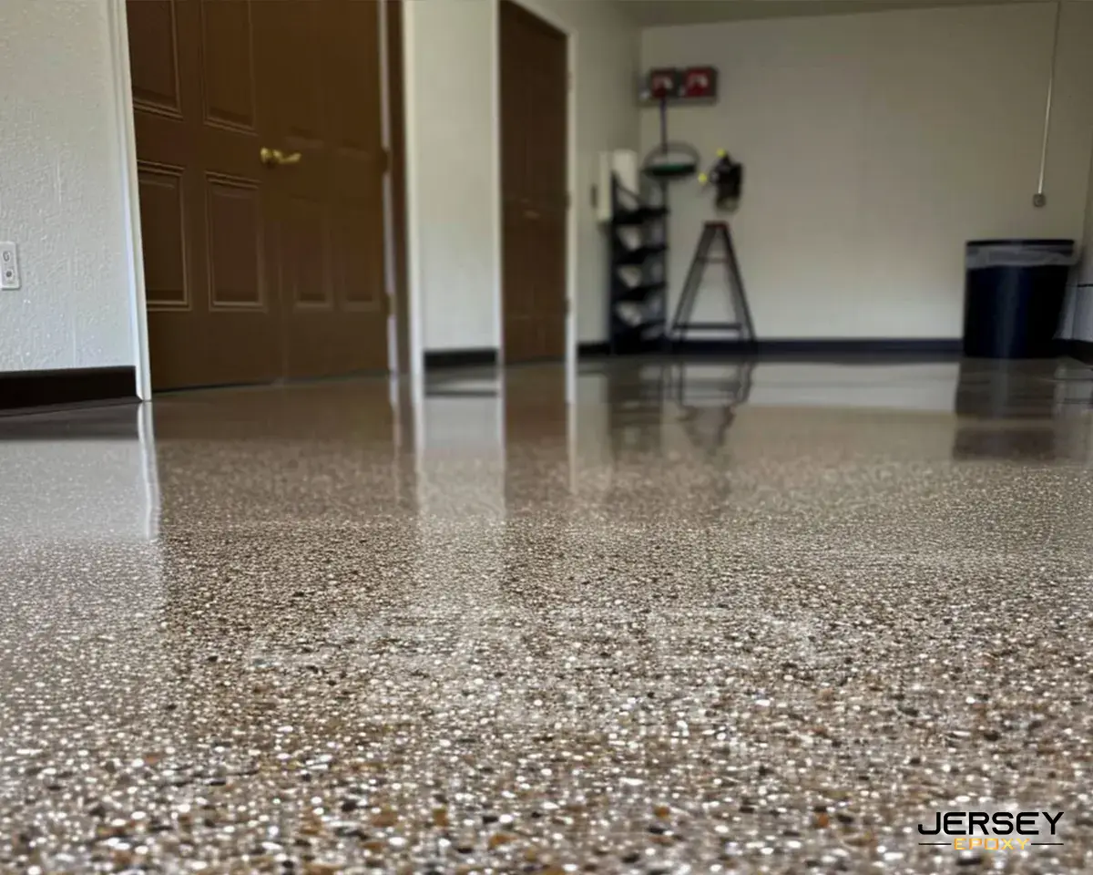 Flaked Epoxy Flooring on Living Rooms