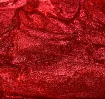 Vibrant red epoxy flooring with a glossy, smooth finish for home or commercial spaces.