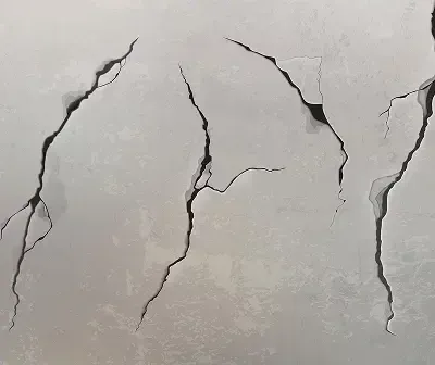 Cracked concrete flooring repaired with durable Jersey Epoxy coating for seamless restoration.