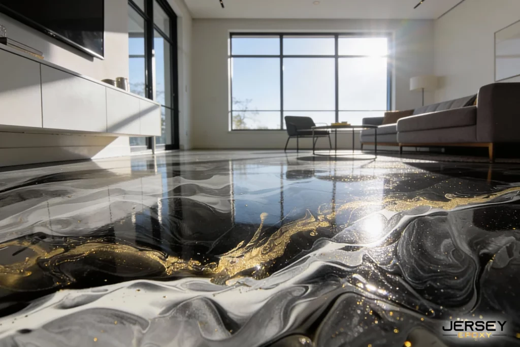 Common Interior Concrete Floor Finishes Custom Epoxy Floor Designs